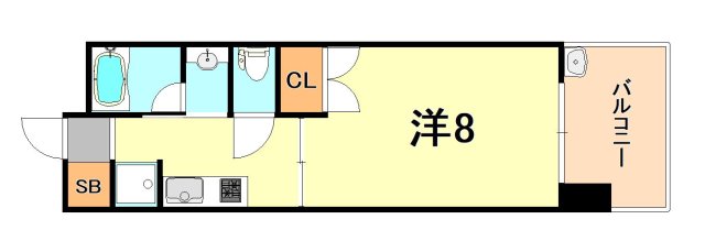 神戸市長田区北町のマンションの間取り