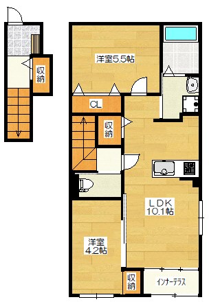 WISTARIA 筑紫Aの間取り