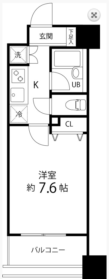 千代田区外神田のマンションの間取り