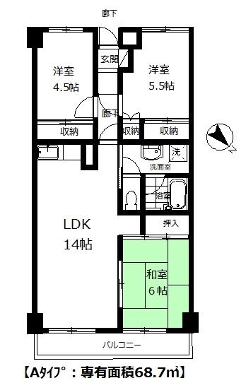 マルク新所沢の間取り