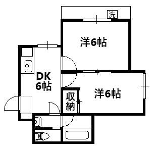 広島市西区三篠町のマンションの間取り