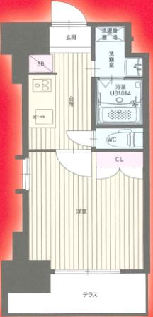 福岡市中央区清川のマンションの間取り