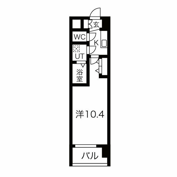 大阪市浪速区浪速東のマンションの間取り