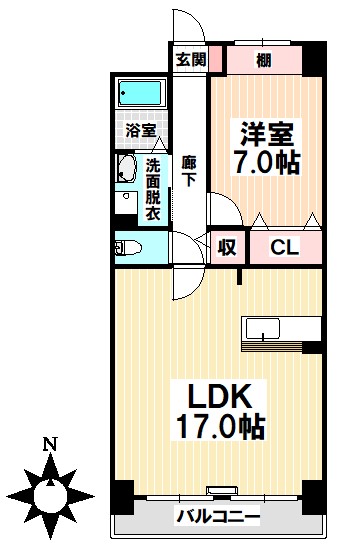 グラシオッソKの間取り