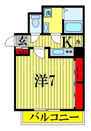 八潮市大字木曽根のアパートの間取り