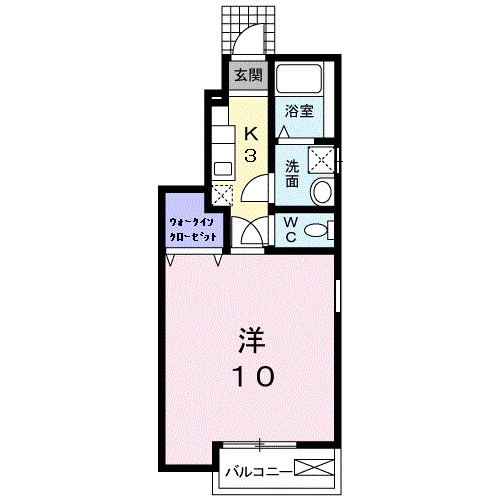 小田原市成田のアパートの間取り