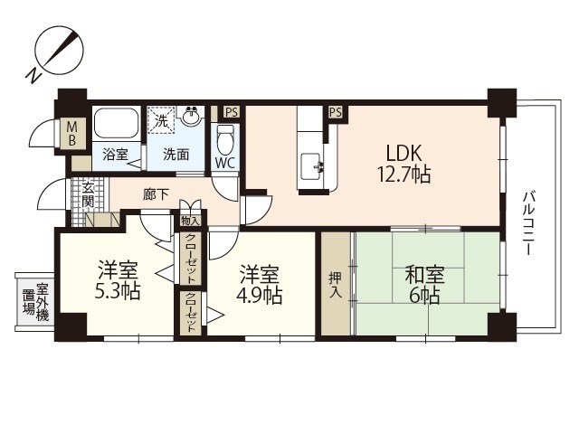 ユアコート己斐本町の間取り