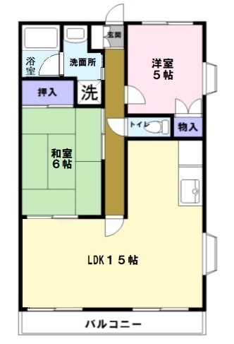 松戸市稔台のマンションの間取り