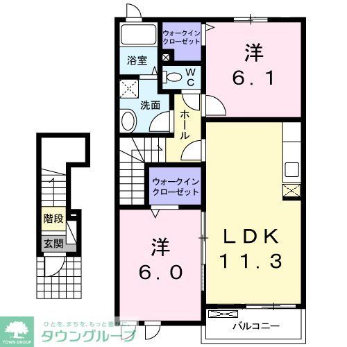 加須市牛重のアパートの間取り