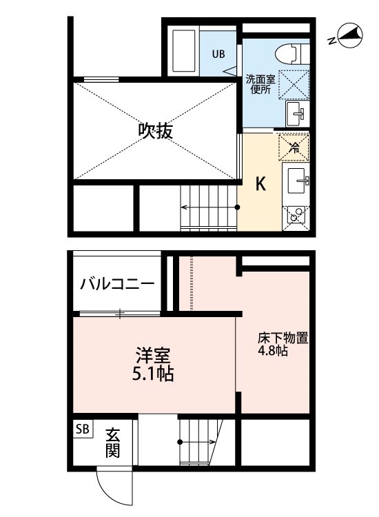 名古屋市南区明円町のアパートの間取り