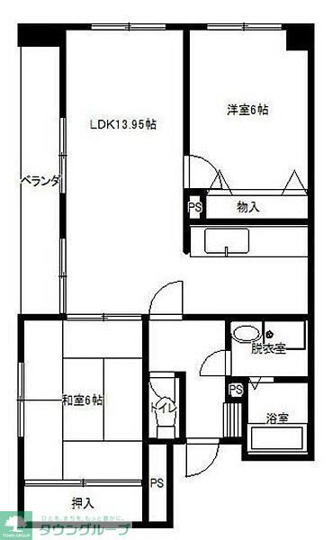 グリーンヒルハイツ６の間取り