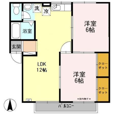 サンロード二重堀C棟の間取り