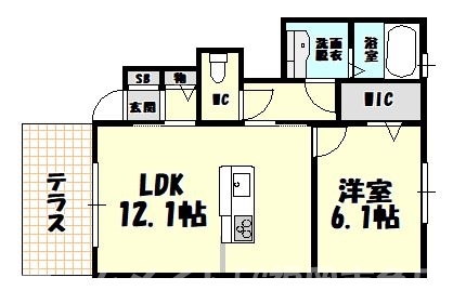 糟屋郡久山町大字久原のアパートの間取り