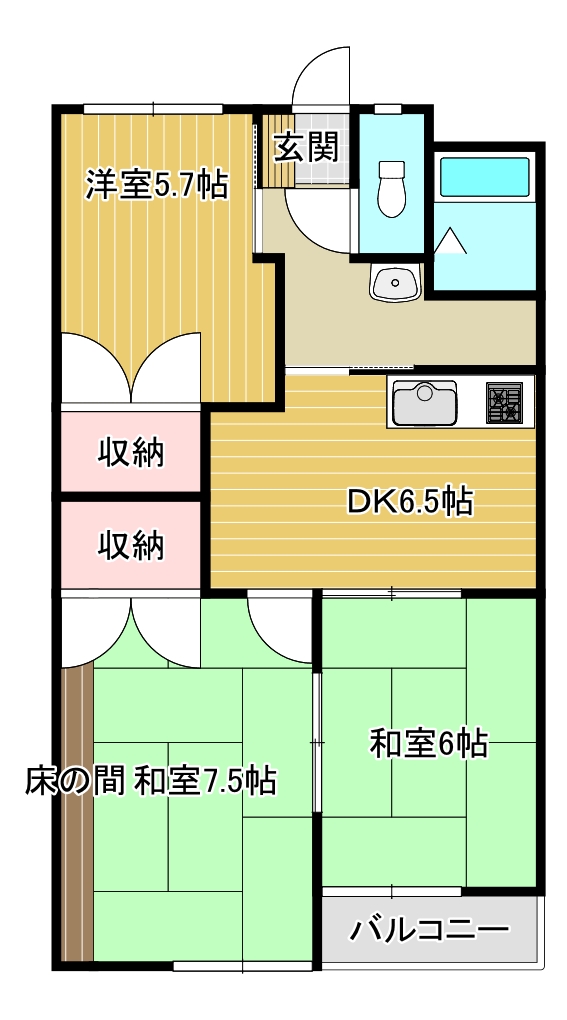 上田市上野のマンションの間取り