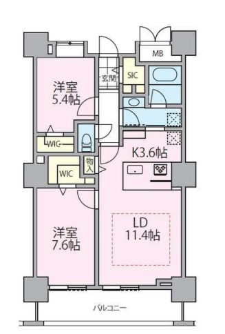 荒川区南千住のマンションの間取り