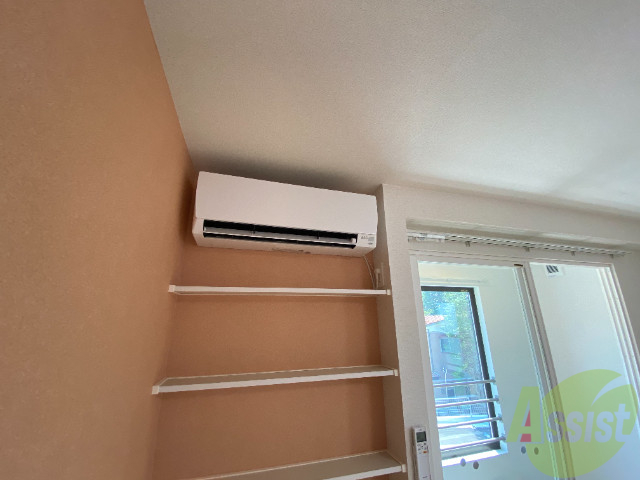 その他設備　ピカピカのエアコンが付いていました。寒暖対策ばっちり。