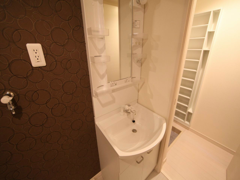 洗面設備　独立洗面台付（シャンプードレッサー付）温水洗浄便座付トイレ