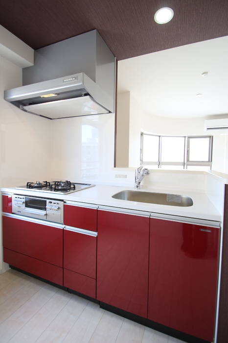 キッチン　システムキッチン/3口ガスコンログリル付き