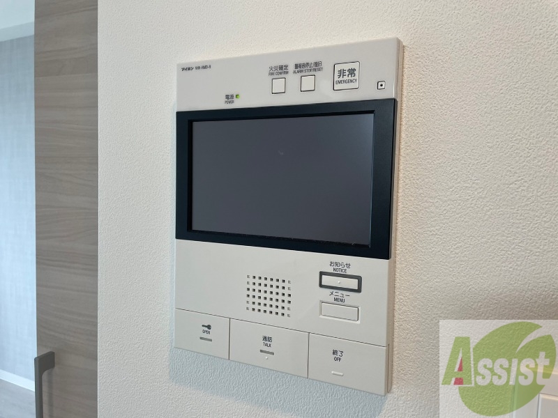 セキュリティ　ＴＶモニター付インターホンです。来客者の顔が見えるので安心！