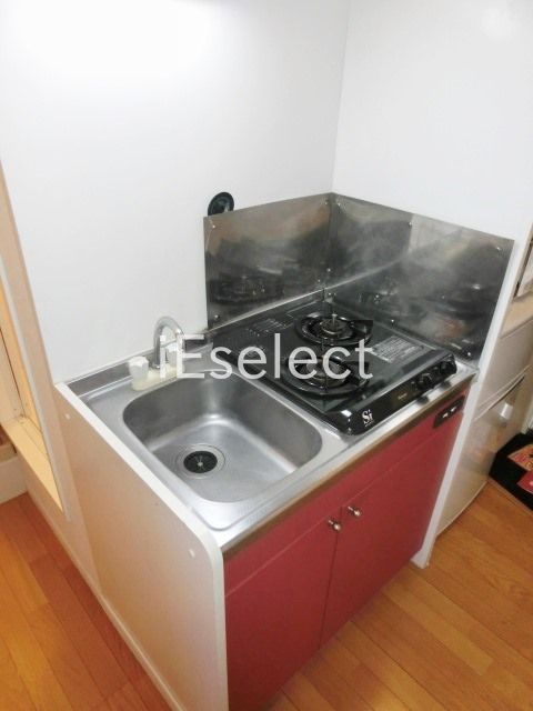 キッチン　２口ガスコンロ付きのキッチン