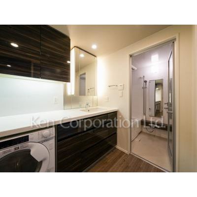 洗面設備　同タイプ6階のお部屋を撮影。仕様が異なることがあります。