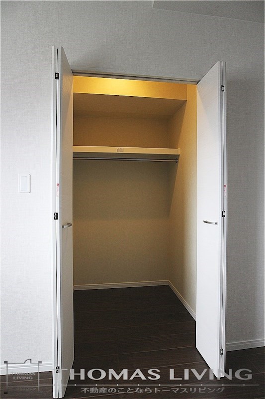 収納　ウォークインクローゼットのお写真です。