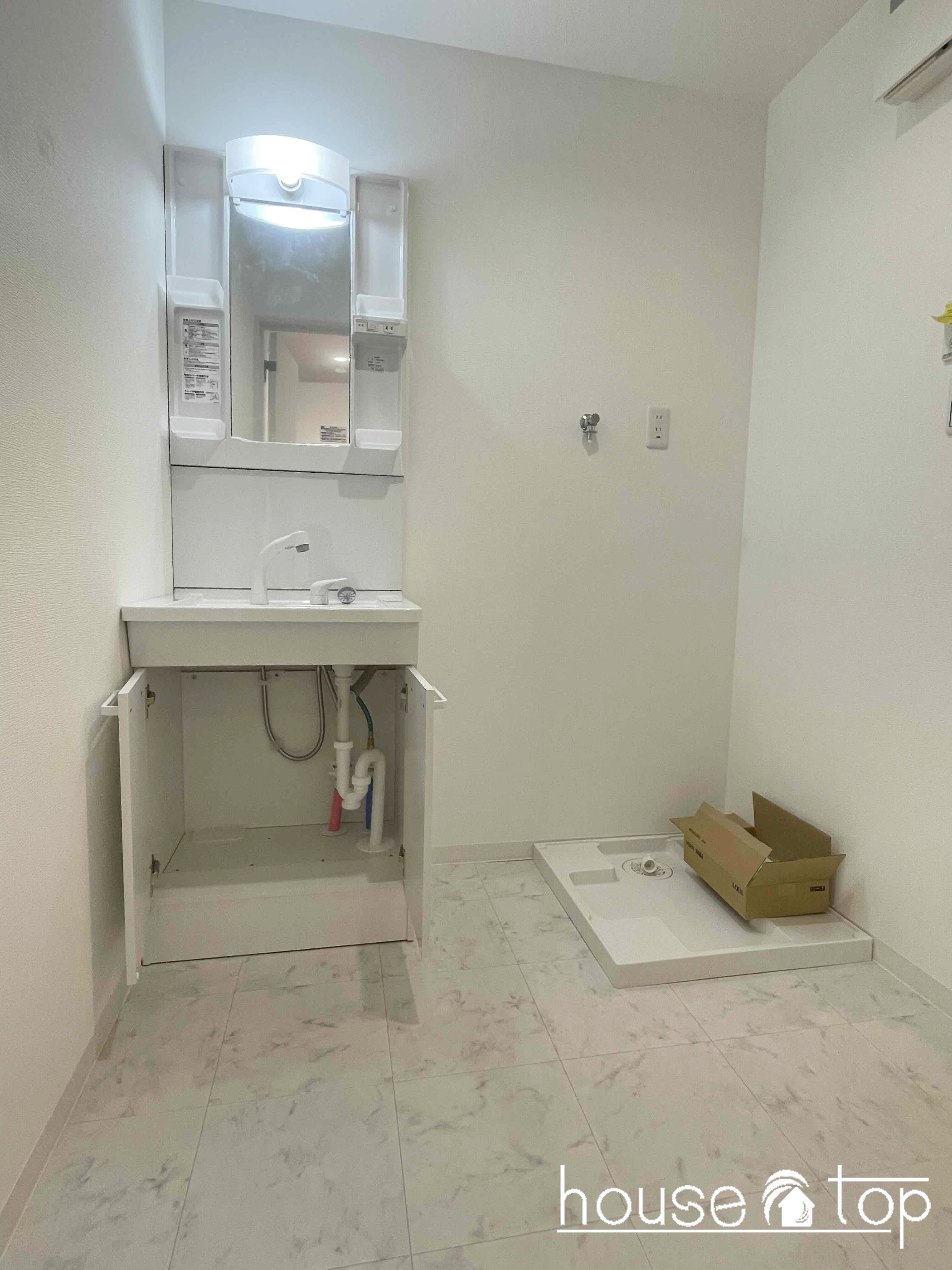 洗面設備　実際のお部屋の写真