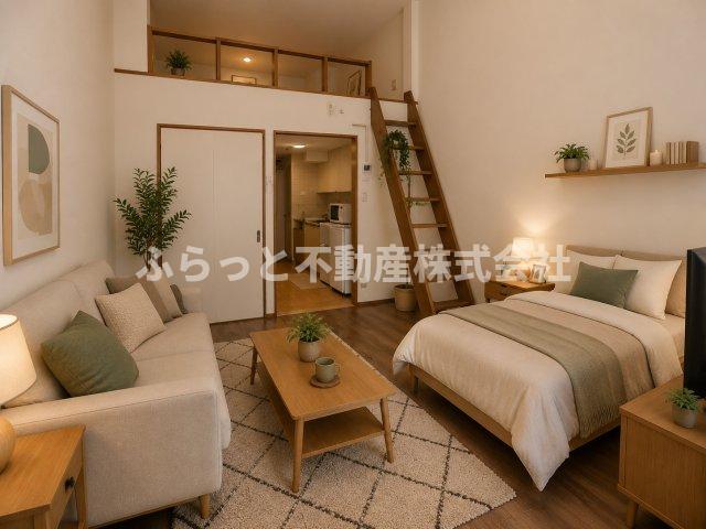 居室・リビング　家具・家電はAIによるイメージになります