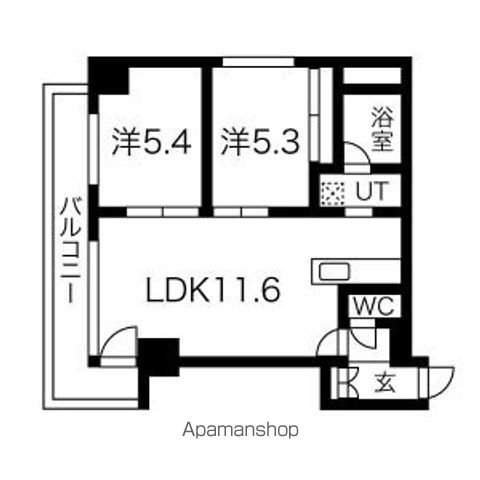 地下鉄東西線 バスセンター前駅 徒歩6分 13階建 築18年の間取り写真