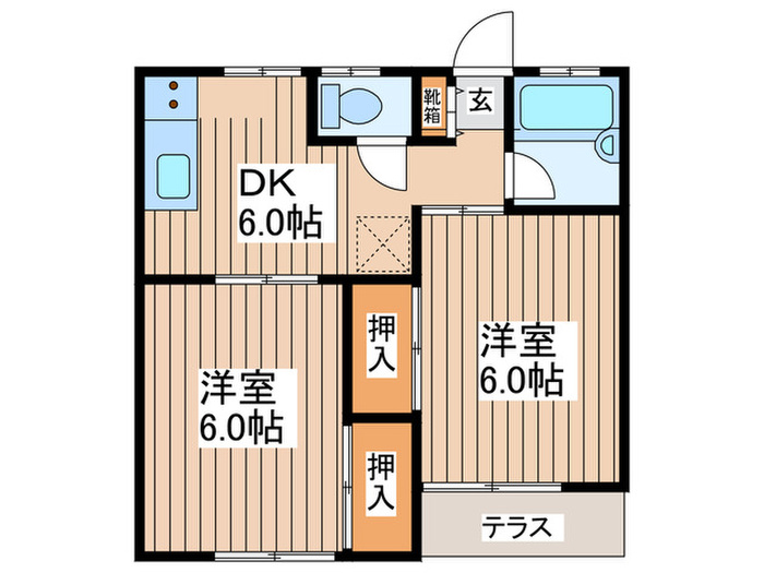 モクダイハイツの間取り写真