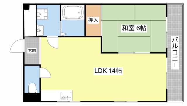 ＪＲ東海道本線 栗東駅 徒歩15分 3階建 築33年の間取り写真