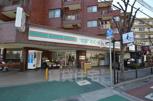コンビニ　ローソンストア100　尼崎御園店（コンビニ）まで595m