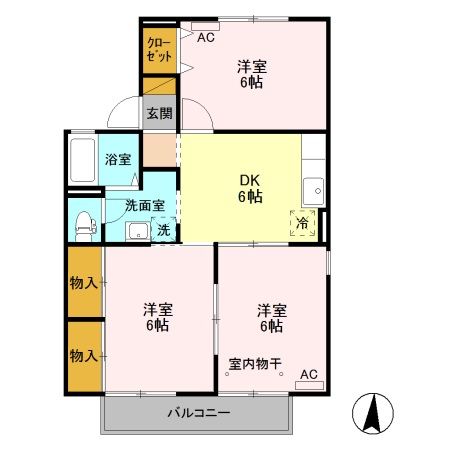 ＪＲ高崎線 新町駅 徒歩26分 2階建 築29年の間取り写真
