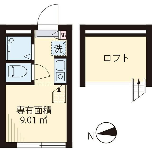 都営大江戸線 中野坂上駅 徒歩8分 2階建 築9年の間取り写真