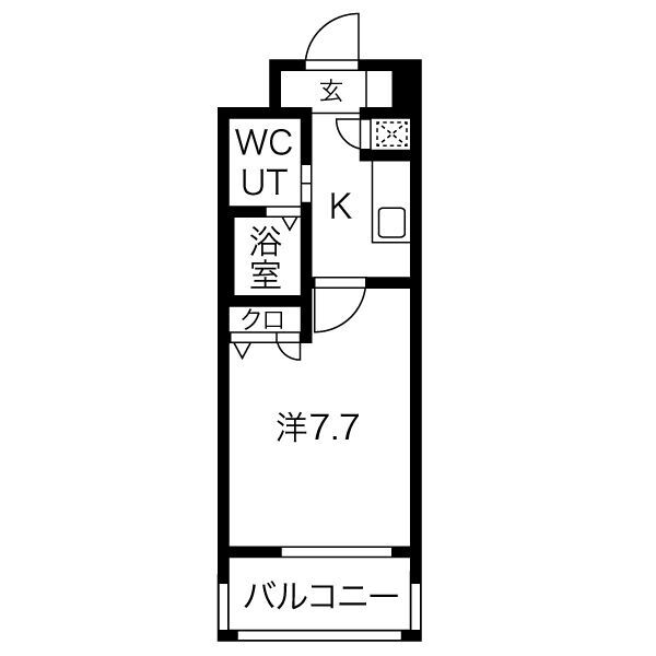 レジュールアッシュ南堀江の間取り写真