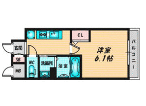 阪神電鉄阪神なんば線 九条駅 徒歩8分 8階建 築9年の間取り写真