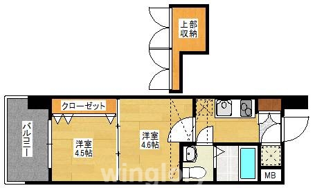 No.46 V-PROJECT 2100 天神の間取り写真