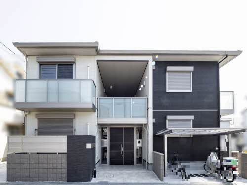 建物外観　積水ハウス施工の賃貸住宅「シャーメゾン」です。