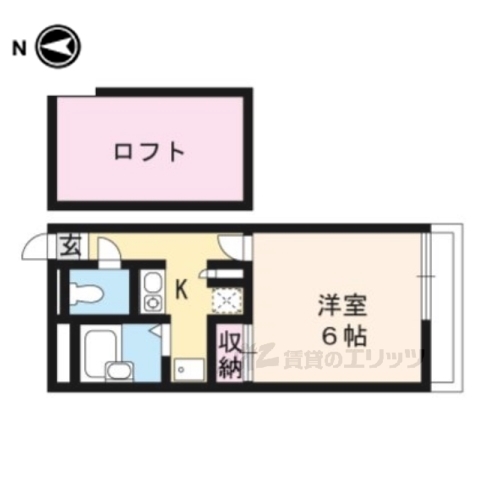 レオパレス万里小路の間取り写真