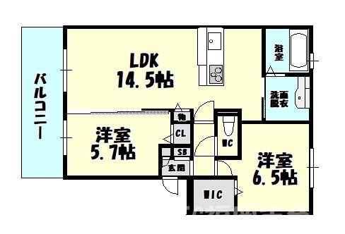 ＪＲ香椎線 酒殿駅 3階建 築9年の間取り写真