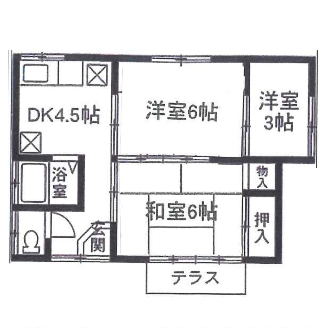 今井一戸建貸住宅の間取り