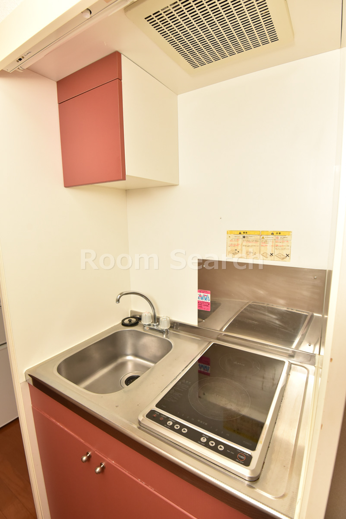 キッチン　2口コンロ、キッチン収納