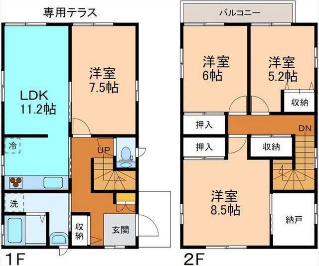 白井貸家Aの間取り写真