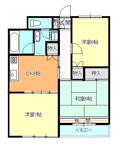 化粧坂コーポの間取り