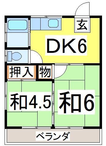 西島荘の間取り