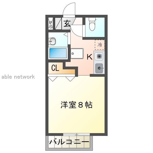 ラムール紫竹の間取り