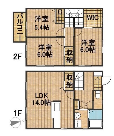 静岡県浜松市中央区広沢３（アパート）の賃貸物件の間取り