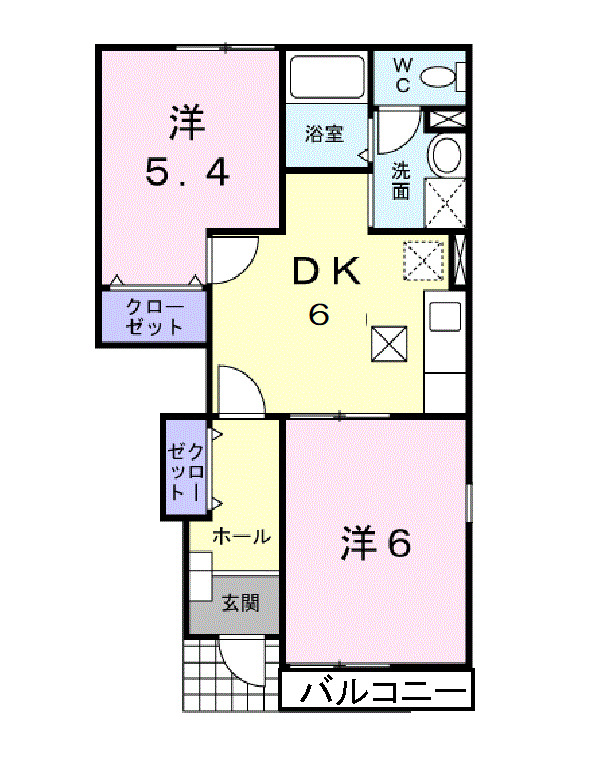 メゾン　ド　ジャスミンの間取り