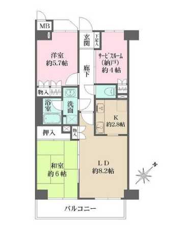 杉並区荻窪のマンションの間取り