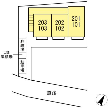 【藤沢市鵠沼石上のアパートの間取り】